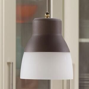 It's Exciting Lighting IEL-5891 Wireless LED Glass Hanging Pendant Light Bronze